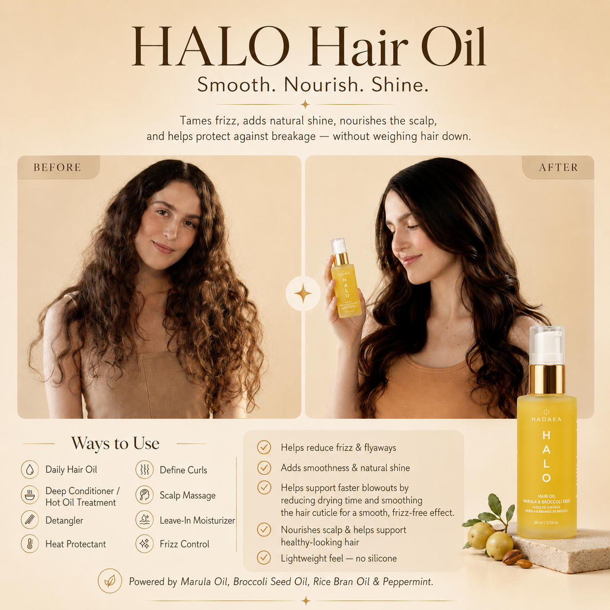 HALO Aceite para el cabello