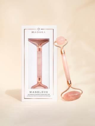 WANDLOVE Rodillo facial de cuarzo rosa