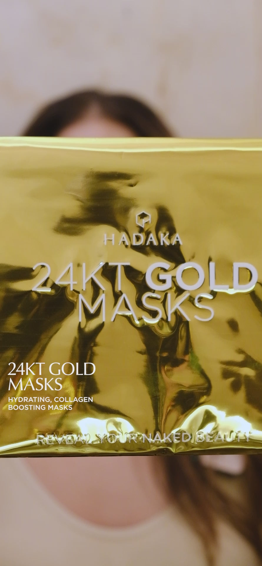 24K Gold Collagen Mask Trio – Face, Eyes & Lips – Hadaka Beauty